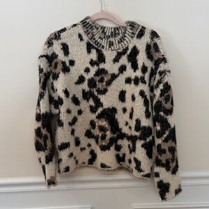 Topshop Black and Cream Patterned Sweater